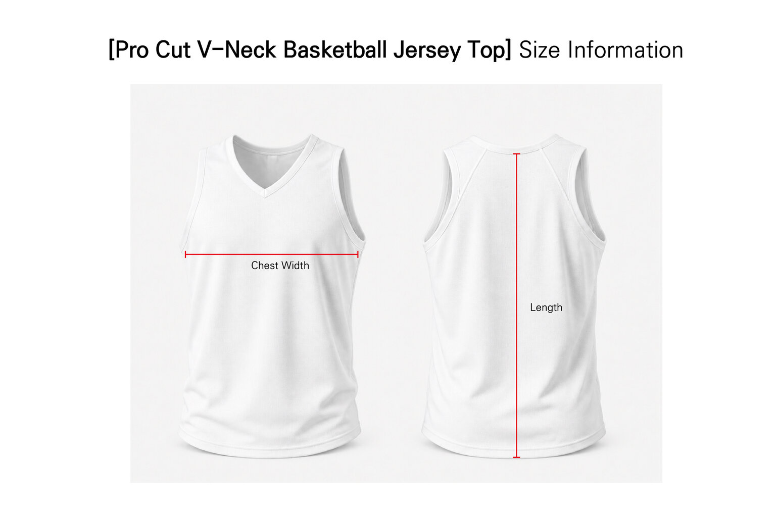 Pro-Cut V-Neck Top size information